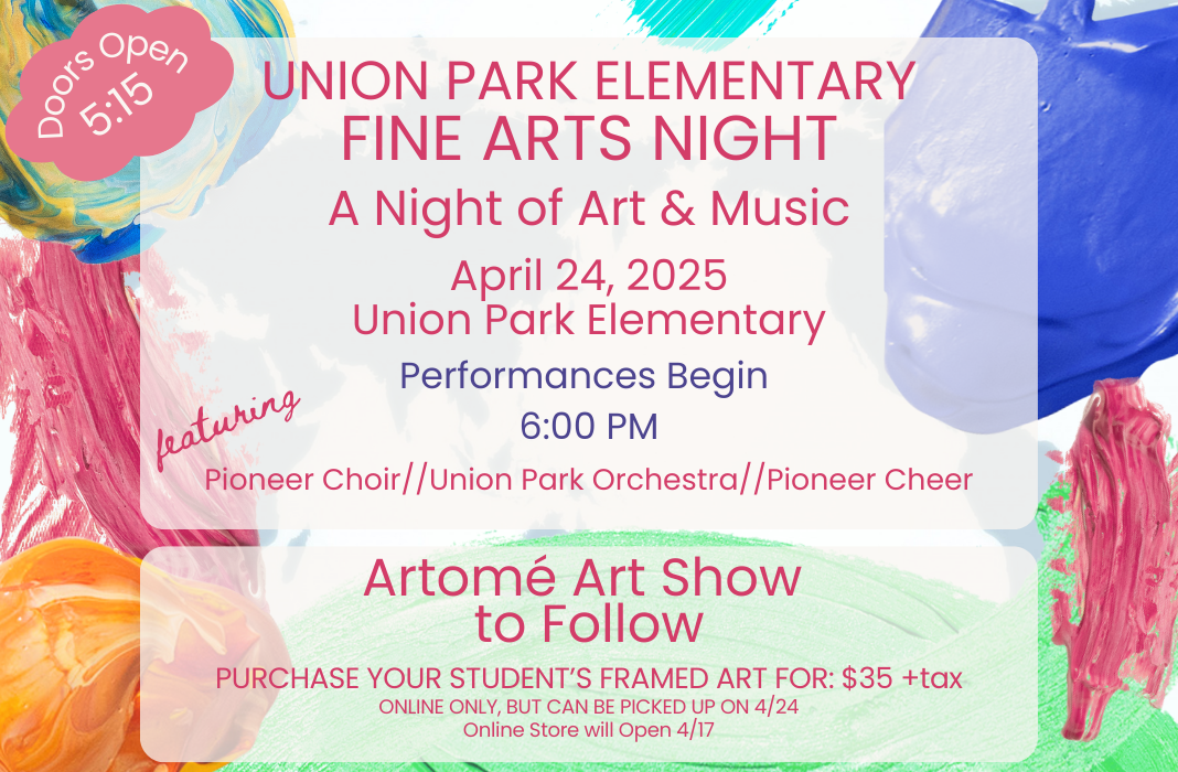 Fine Arts Night is on April 24 at 6 PM. Artome Website opens soon!